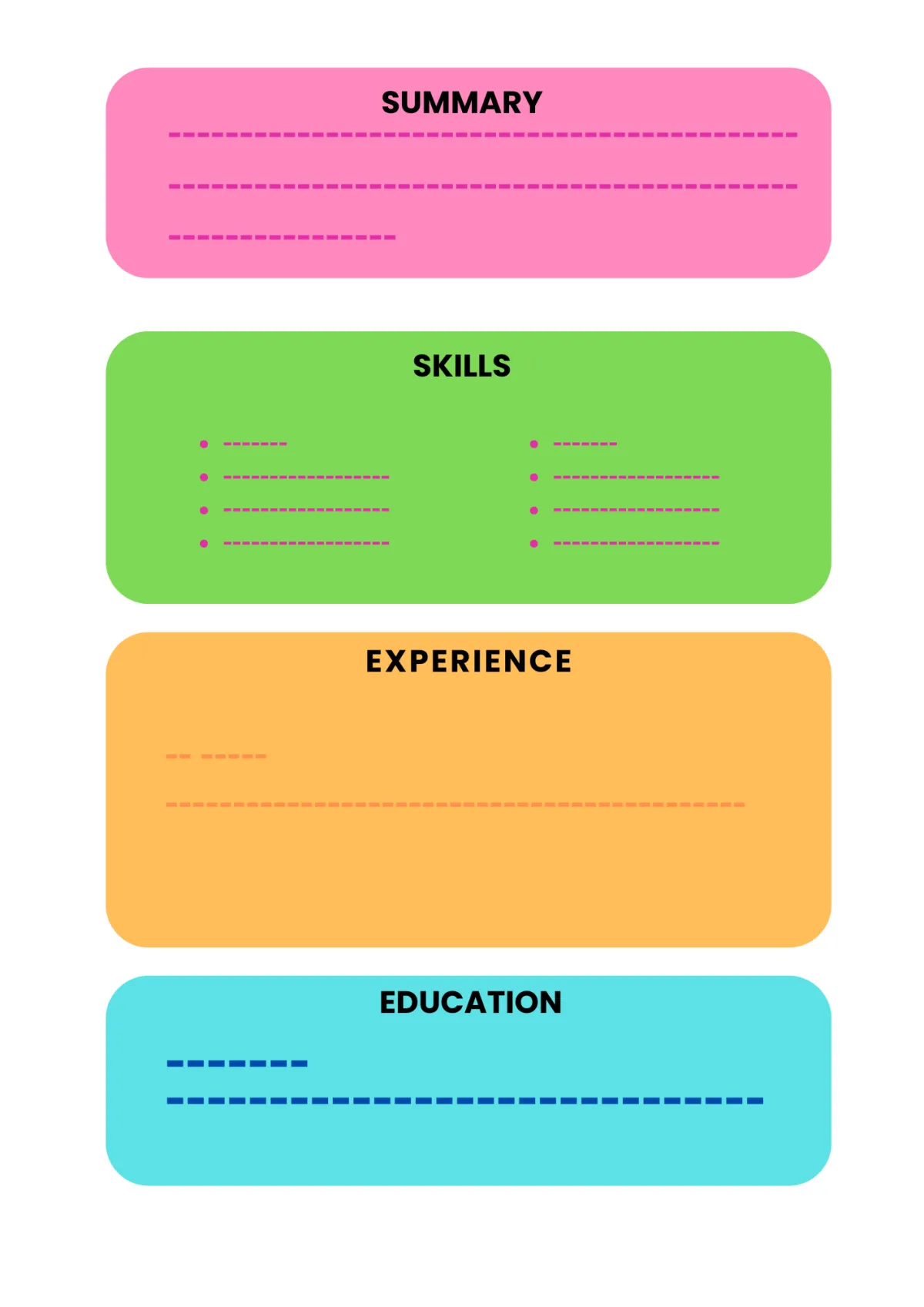 Functional Resume Format
